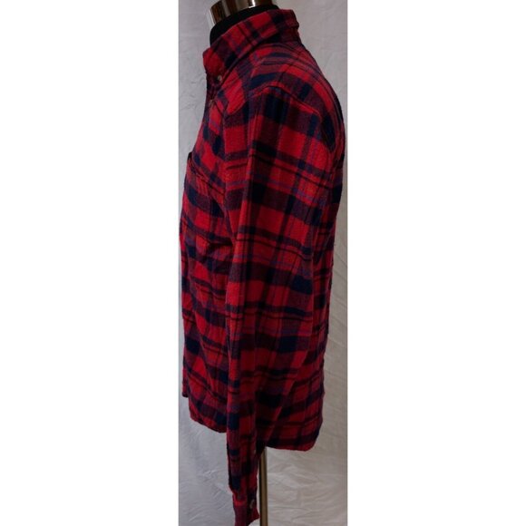Realtree By Staghorn Outfitters Mens Medium Red Plaid Button Down Flannel Shirt - Picture 5 of 10